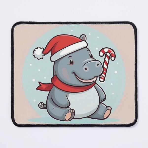 Item preview, Santa Hippo Silhouette designed and sold by NeatThingLover.