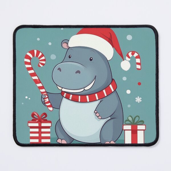 Item preview, Santa’s Little Hippo designed and sold by NeatThingLover.