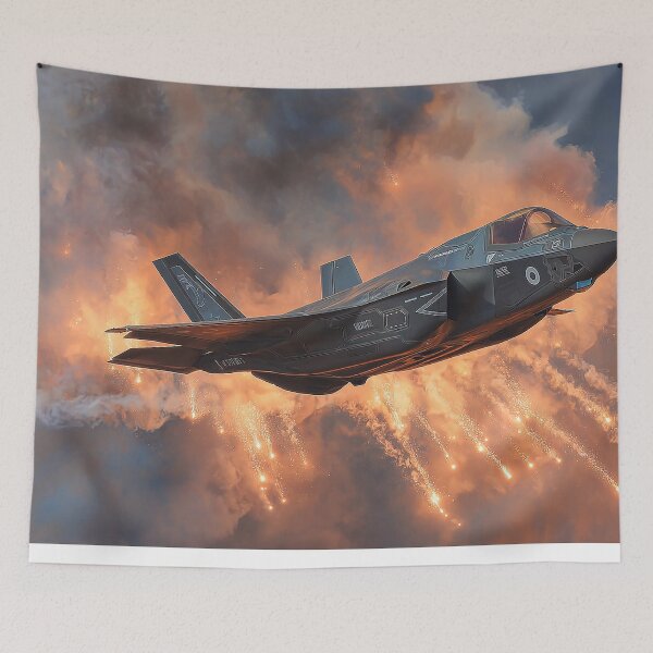 Item preview, RAF Stealth Jet During Training Sortie During Deployment designed and sold by Skyframe Aviation.