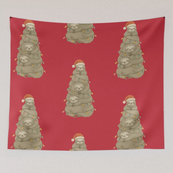 Item preview, Stack of Sloth Christmas Tree designed and sold by MargLandmeter.