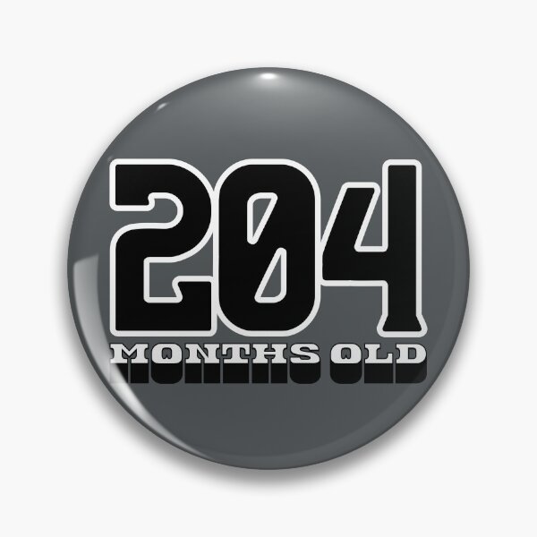 Item preview, 204 Months Old — Funny 17th Birthday Gag Design designed and sold by downUnderInk.