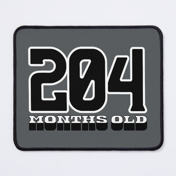 Item preview, 204 Months Old — Funny 17th Birthday Gag Design designed and sold by downUnderInk.