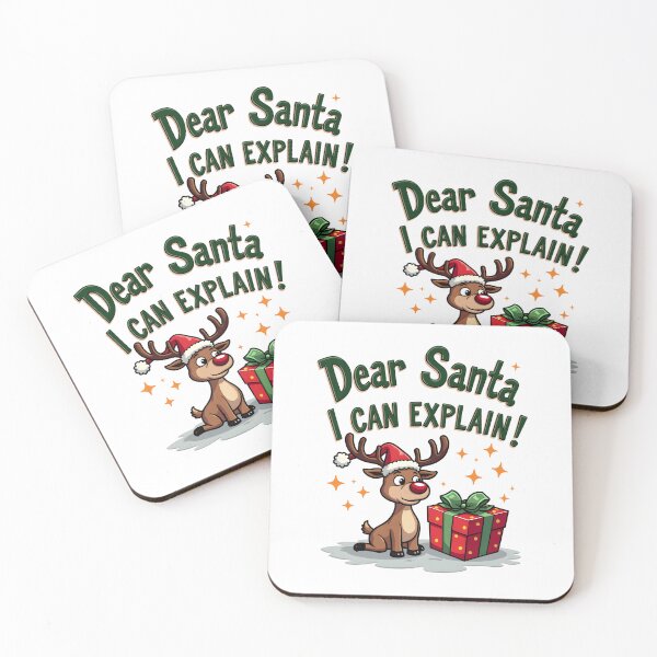 Item preview, Dear Santa, I Can Explain – Funny Christmas Reindeer T-Shirt for Naughty List Vibes designed and sold by relso.