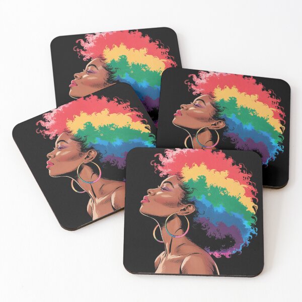 Item preview, LGBTQ Black Afro Women Lesbian Gay Pride  designed and sold by GGrizeldaRivas.