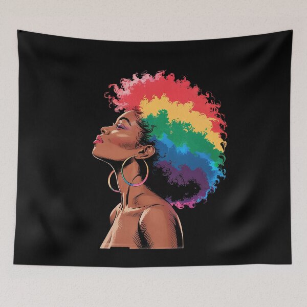 Item preview, LGBTQ Black Afro Women Lesbian Gay Pride  designed and sold by GGrizeldaRivas.