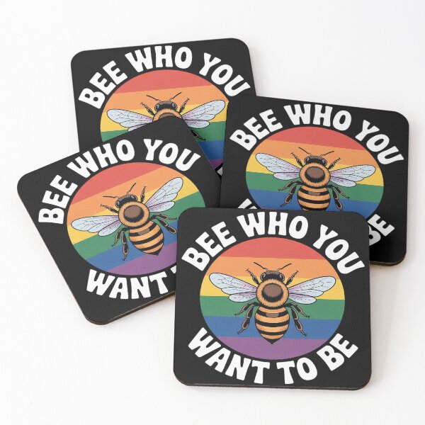 Item preview, LGBTQ Pride Bee Who You Want to Bee Gay Lesbian Bi Trans  designed and sold by GGrizeldaRivas.
