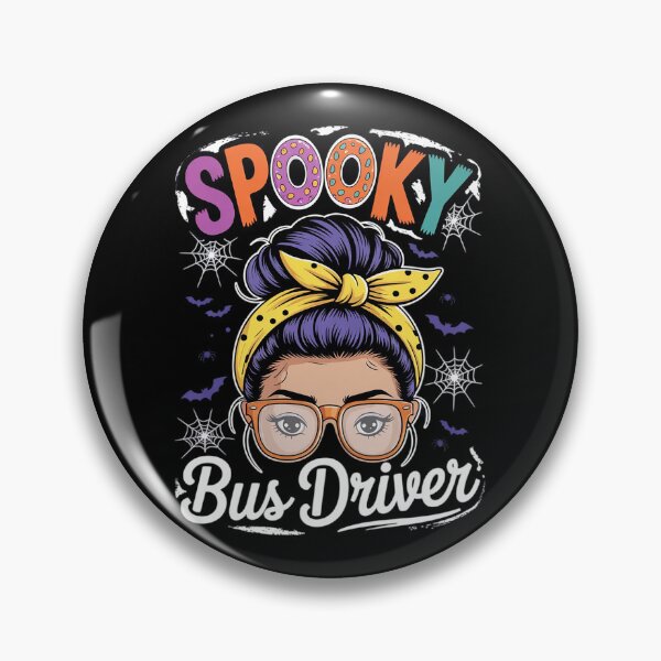 Item preview, Messy Bun Halloween Costume One Spooky Bus Driver  designed and sold by MicanCuteStore.