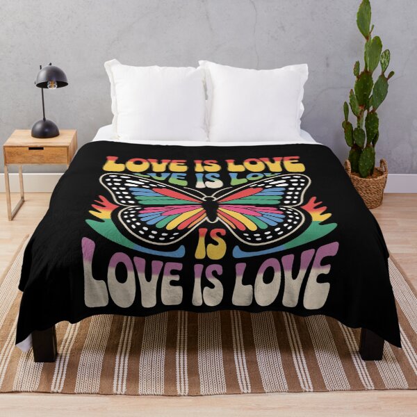 Item preview, LOVE IS LOVE Rainbow Butterfly LGBT Gay Lesbian Pride designed and sold by MonsterBuddiess.