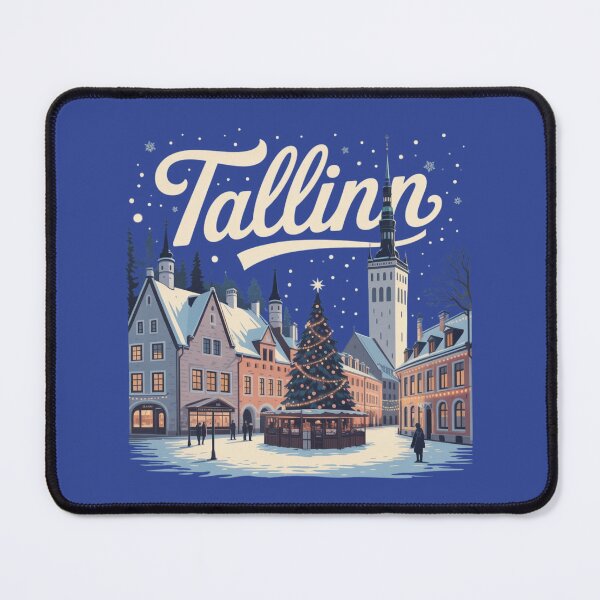 Item preview, Tallinn Estonia Winter Wonderland Christmas Market Art designed and sold by Timeless Design.