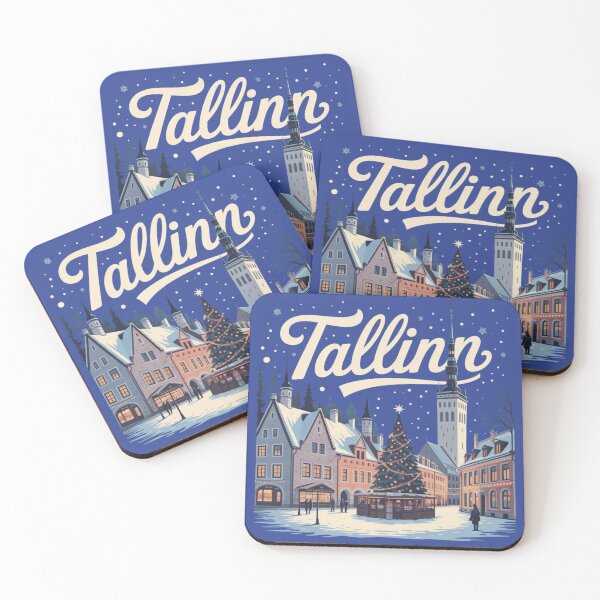 Item preview, Tallinn Estonia Winter Wonderland Christmas Market Art designed and sold by Timeless Design.