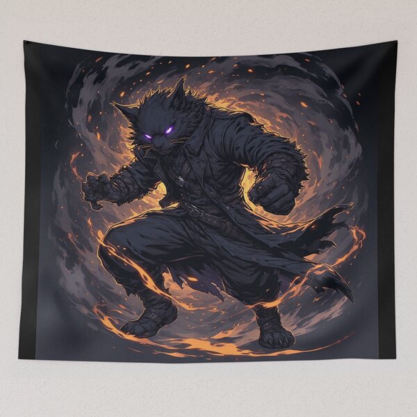 Item preview, Werecat Attack – Dark Warrior designed and sold by SweetRossel.