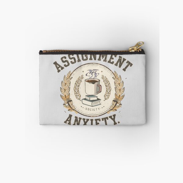 Item preview, Assignment Anxiety Society - Vintage Emblem, Funny Student Stress designed and sold by ConfuseLab Shop.