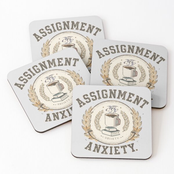 Item preview, Assignment Anxiety Society - Vintage Emblem, Funny Student Stress designed and sold by ConfuseLab Alt.