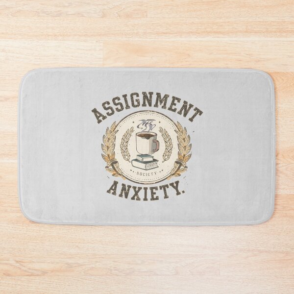 Item preview, Assignment Anxiety Society - Vintage Emblem, Funny Student Stress designed and sold by ConfuseLab Shop.