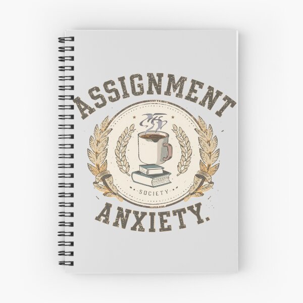 Item preview, Assignment Anxiety Society - Vintage Emblem, Funny Student Stress designed and sold by ConfuseLab Shop.