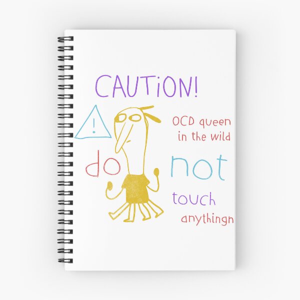 Item preview, Caution OCD Queen in the Wild - Retro Naive Doodle Giftfor Spoonies designed and sold by RealLifeMerchies.