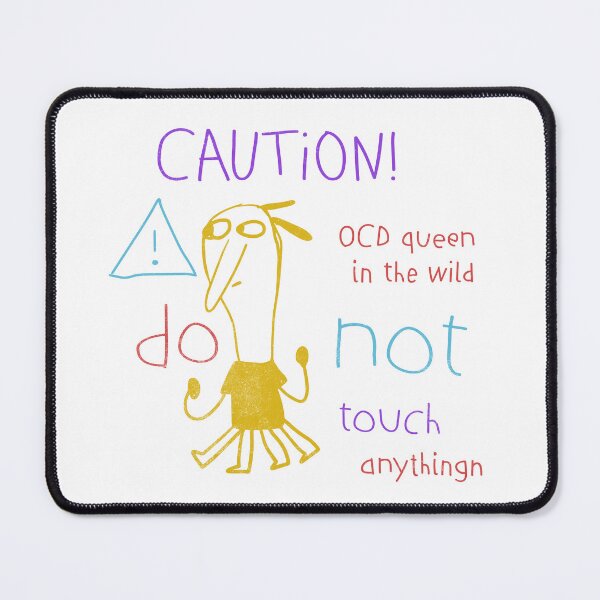 Item preview, Caution OCD Queen in the Wild - Retro Naive Doodle Giftfor Spoonies designed and sold by RealLifeMerchies.