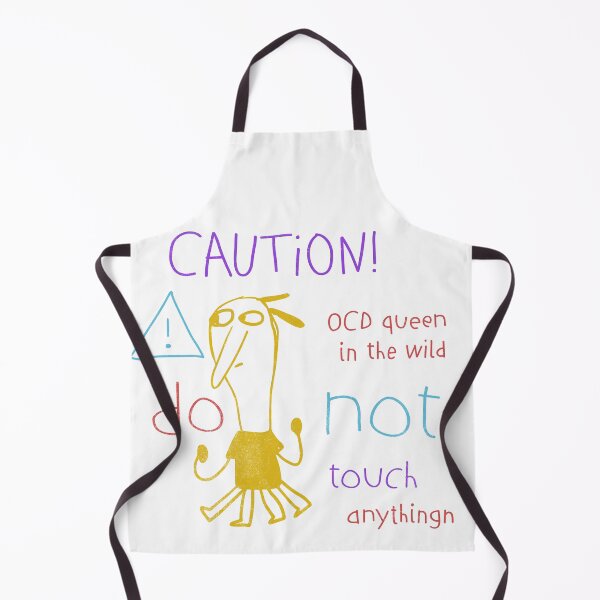 Item preview, Caution OCD Queen in the Wild - Retro Naive Doodle Giftfor Spoonies designed and sold by RealLifeMerchies.