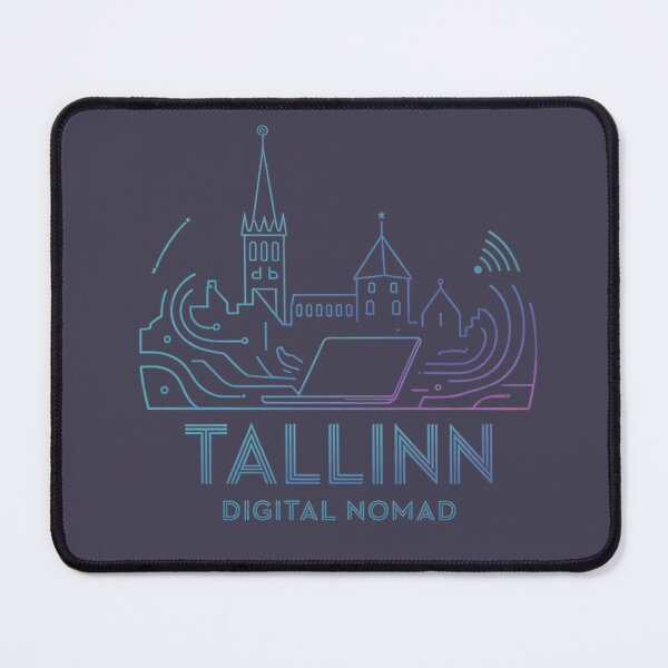 Item preview, Tallinn Digital Nomad Capital Futuristic Badge designed and sold by Timeless Design.