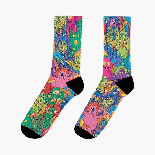 Item preview, a herd of multicolored crazy monsters designed and sold by StyleAndVibe.