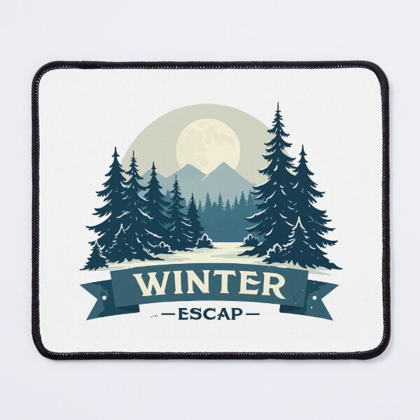 Item preview, Escapada invernal: sereno paisaje de bosque de pinos nevados y luna designed and sold by Design-Pro-21.