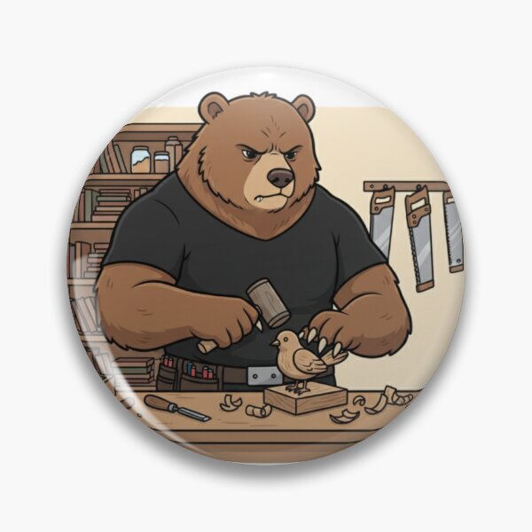 Item preview, The Carpenter Bear - Woodworking Animal Craftsman designed and sold by NateSells.