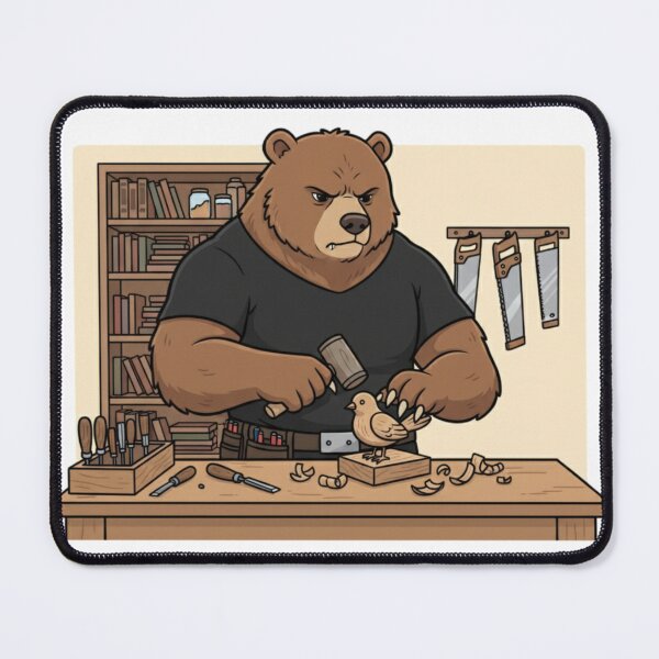 Item preview, The Carpenter Bear - Woodworking Animal Craftsman designed and sold by NateSells.