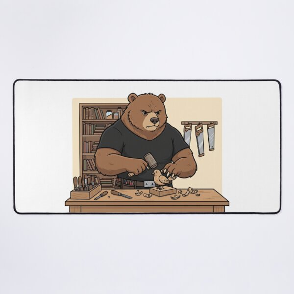 Item preview, The Carpenter Bear - Woodworking Animal Craftsman designed and sold by NateSells.