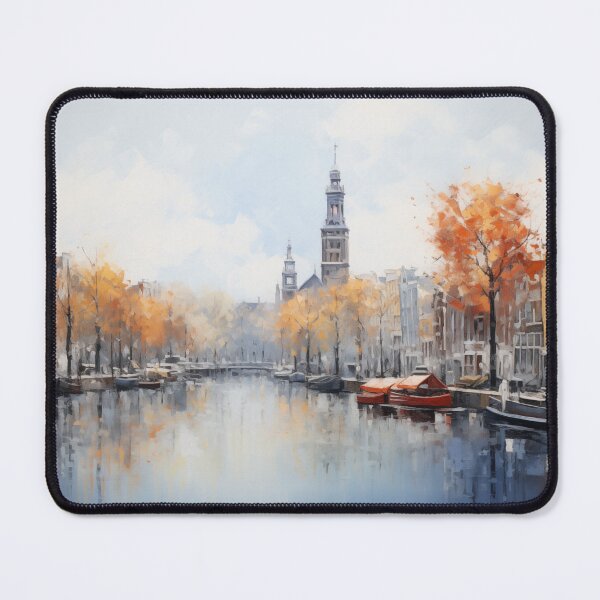 Item preview, Beautiful cityscape inspired by Amsterdam, serene and stunning, in the Netherlands designed and sold by Orianah.