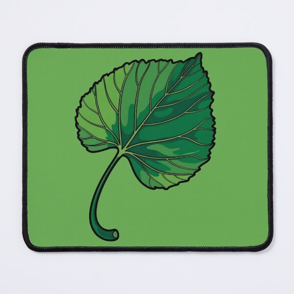 Item preview, a cartoon graphic of a green leaf on a solid background designed and sold by StyleAndVibe.