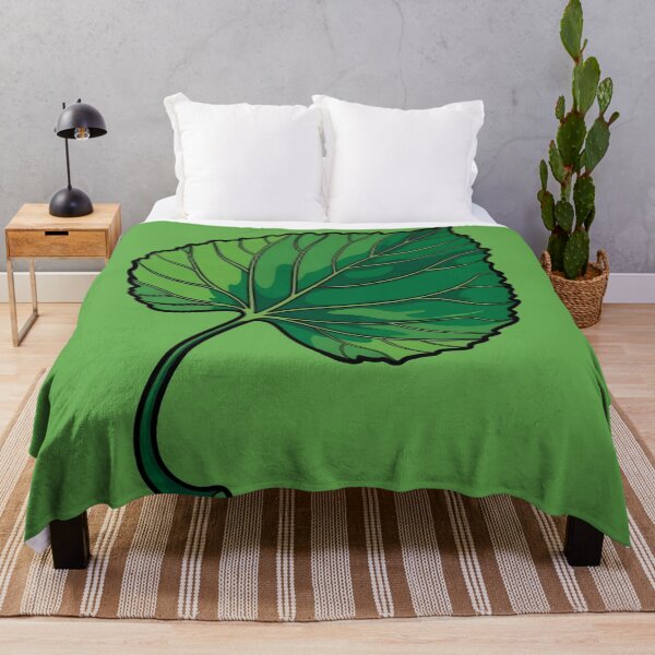 Item preview, a cartoon graphic of a green leaf on a solid background designed and sold by StyleAndVibe.