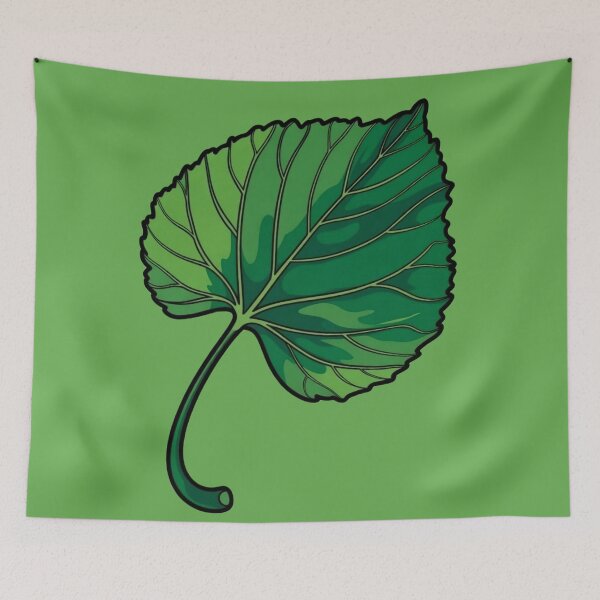 Item preview, a cartoon graphic of a green leaf on a solid background designed and sold by StyleAndVibe.