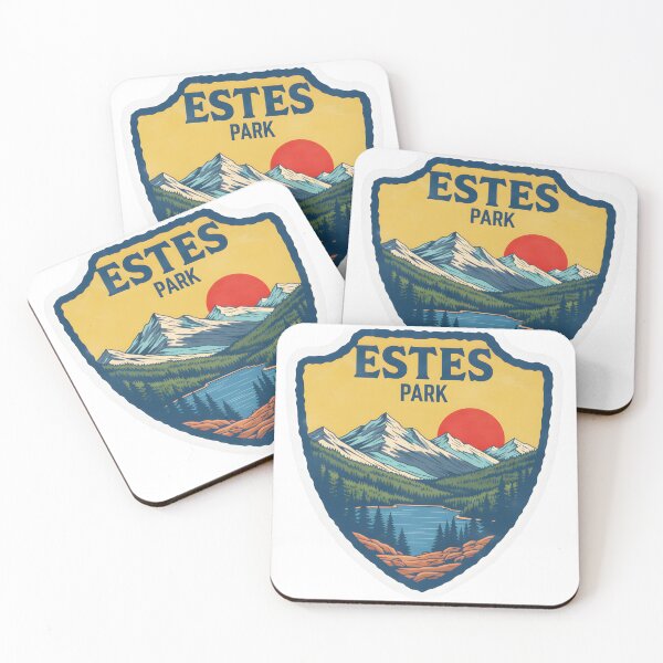 Item preview, Estes Park Colorado Vintage Mountain Travel Art designed and sold by LittleArij.