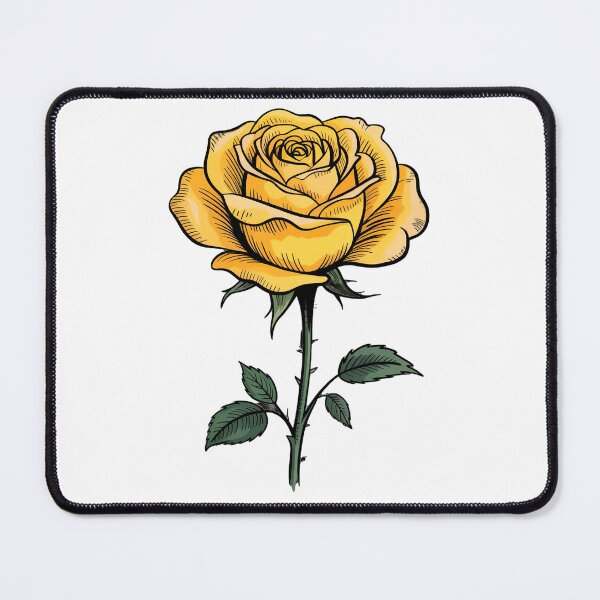Item preview, yellow rose flower designed and sold by StyleAndVibe.