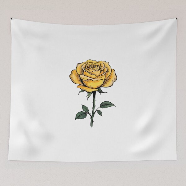 Item preview, yellow rose flower designed and sold by StyleAndVibe.