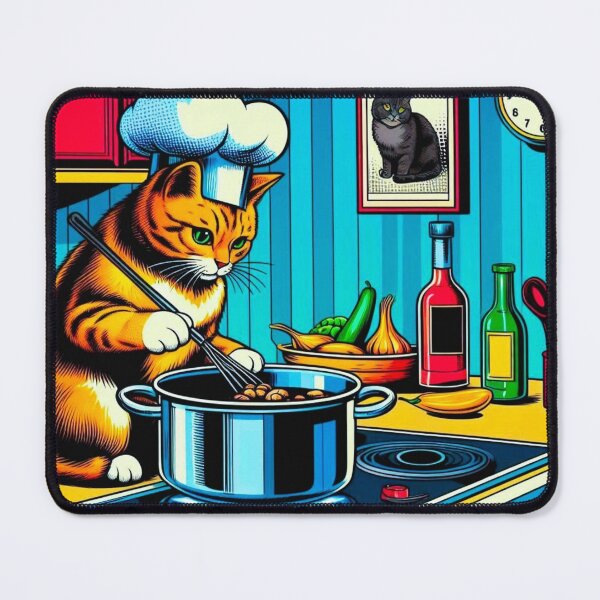 Item preview, Cute cat cooking in the kitchen designed and sold by Dogandesighn.