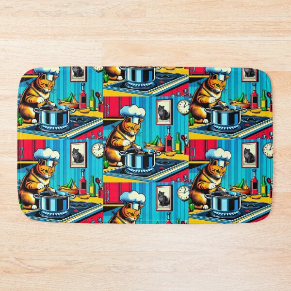 Item preview, Cute cat cooking in the kitchen designed and sold by Dogandesighn.