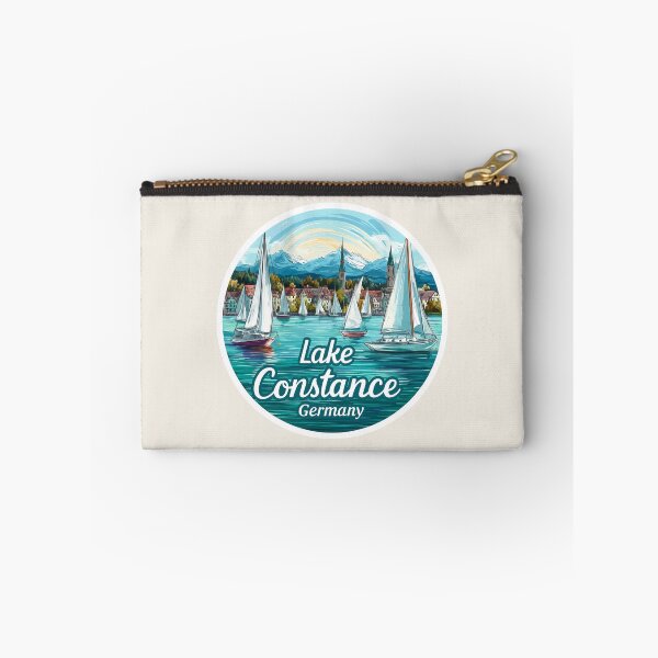Item preview, Lake Constance Germany Vintage Travel Sticker Retro Sailboats & Waterfront Design designed and sold by Blurbean.