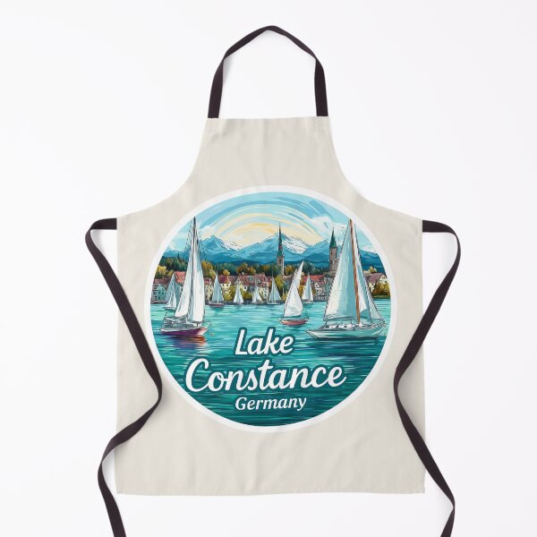 Item preview, Lake Constance Germany Vintage Travel Sticker Retro Sailboats & Waterfront Design designed and sold by Blurbean.