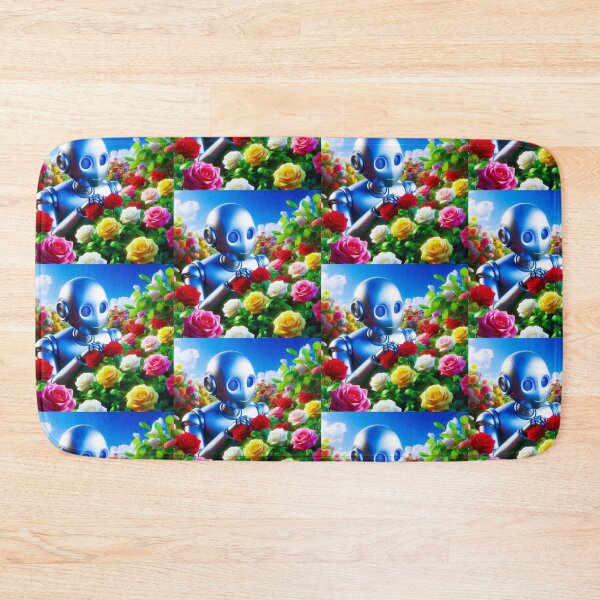 Item preview, Colorful roses and cute robot designed and sold by Dogandesighn.