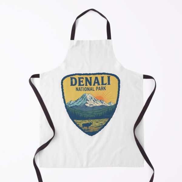 Item preview, Denali National Park Alaska Vintage Shield Travel Art designed and sold by LittleArij.