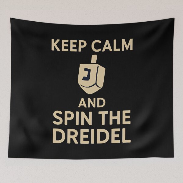 Item preview, Keep Calm and Spin the Dreidel – Funny Hanukkah designed and sold by SidTastic .