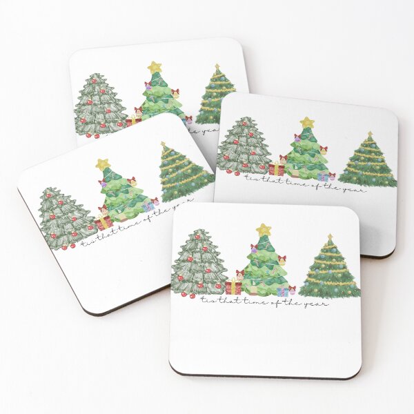 Item preview, Watercolor Christmas Trees Art - 'Tis That Time of the Year designed and sold by Designnari.