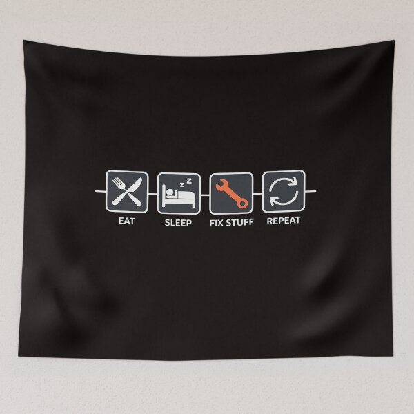 Item preview, Eat, Sleep, Fix Stuff, Repeat! Gift for Repairman, handyman designed and sold by LapFemile.