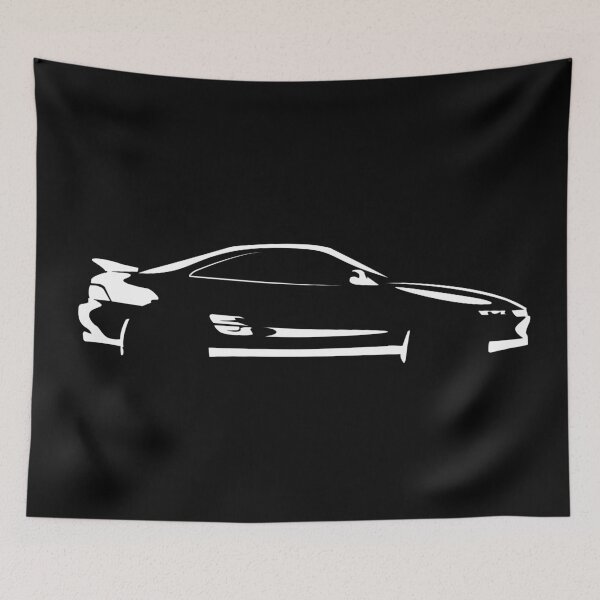 Item preview, MR2 SW20 GT Turbo Minimalist Side Profile Car Silhouette (White) designed and sold by FearnCreative.