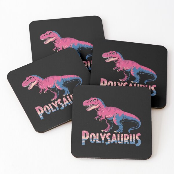 Item preview, Polysaurus Bi Bisexual Pride Flag Polyamory Dinosaur T Rex  designed and sold by MonsterBuddiess.