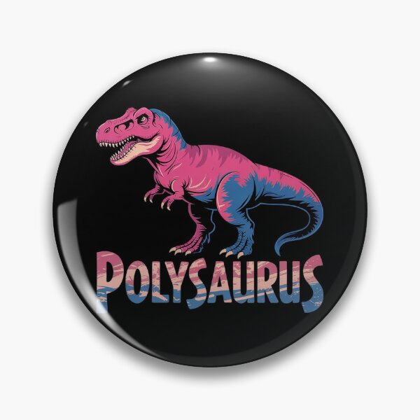 Item preview, Polysaurus Bi Bisexual Pride Flag Polyamory Dinosaur T Rex  designed and sold by MonsterBuddiess.