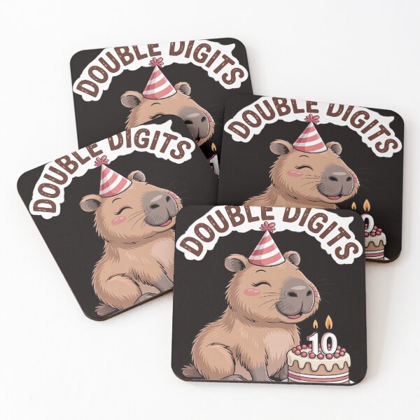 Item preview, Double Digits 10th Birthday Capybara Ten Year Old designed and sold by LapFemile.
