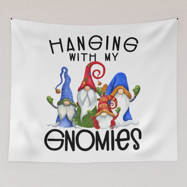 Item preview, Holiday Quote My Funny Happy Gnomies Hangin Vintage With designed and sold by Rackaam777Art.