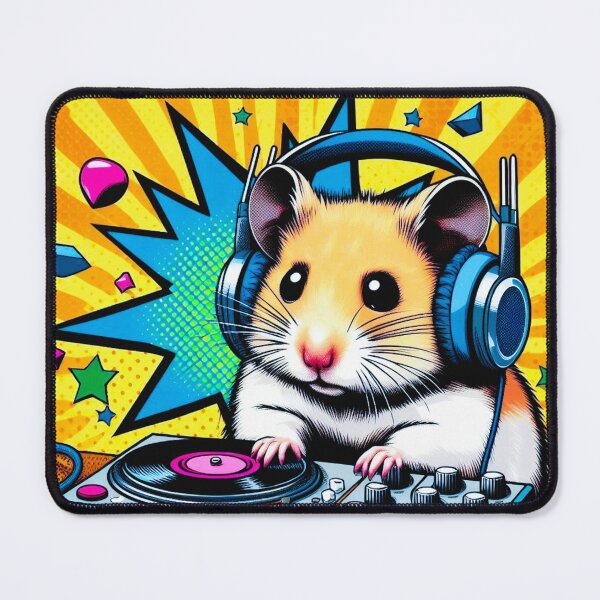 Item preview, Cute hamster listening to electronic music designed and sold by Dogandesighn.